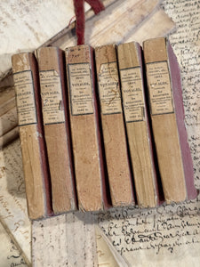 Reserved For Cynda - Darling Antique French Deckled Edge PINK Paste Paper Books
