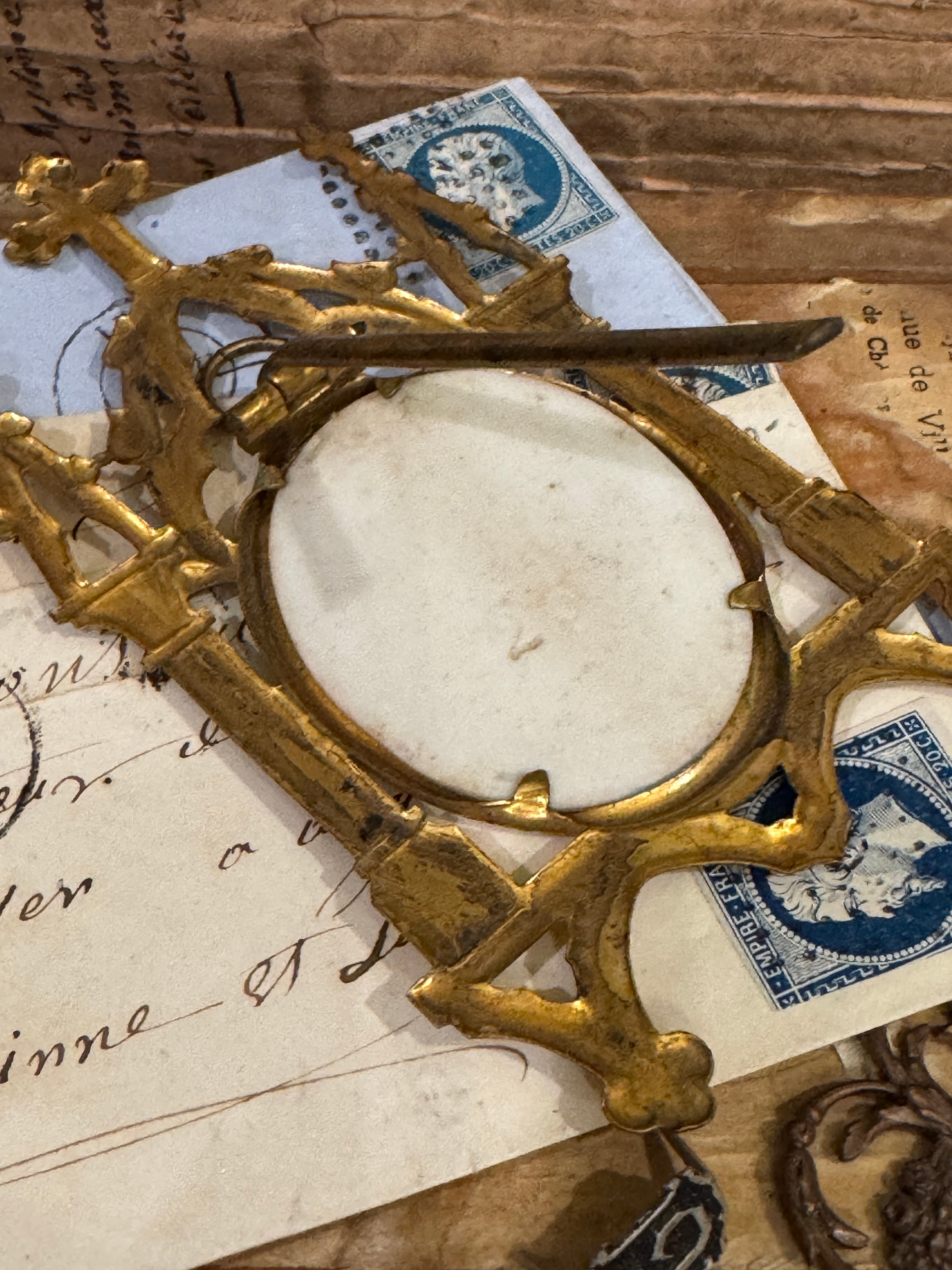 Antique 1800s French Napoleon III Religious Icon