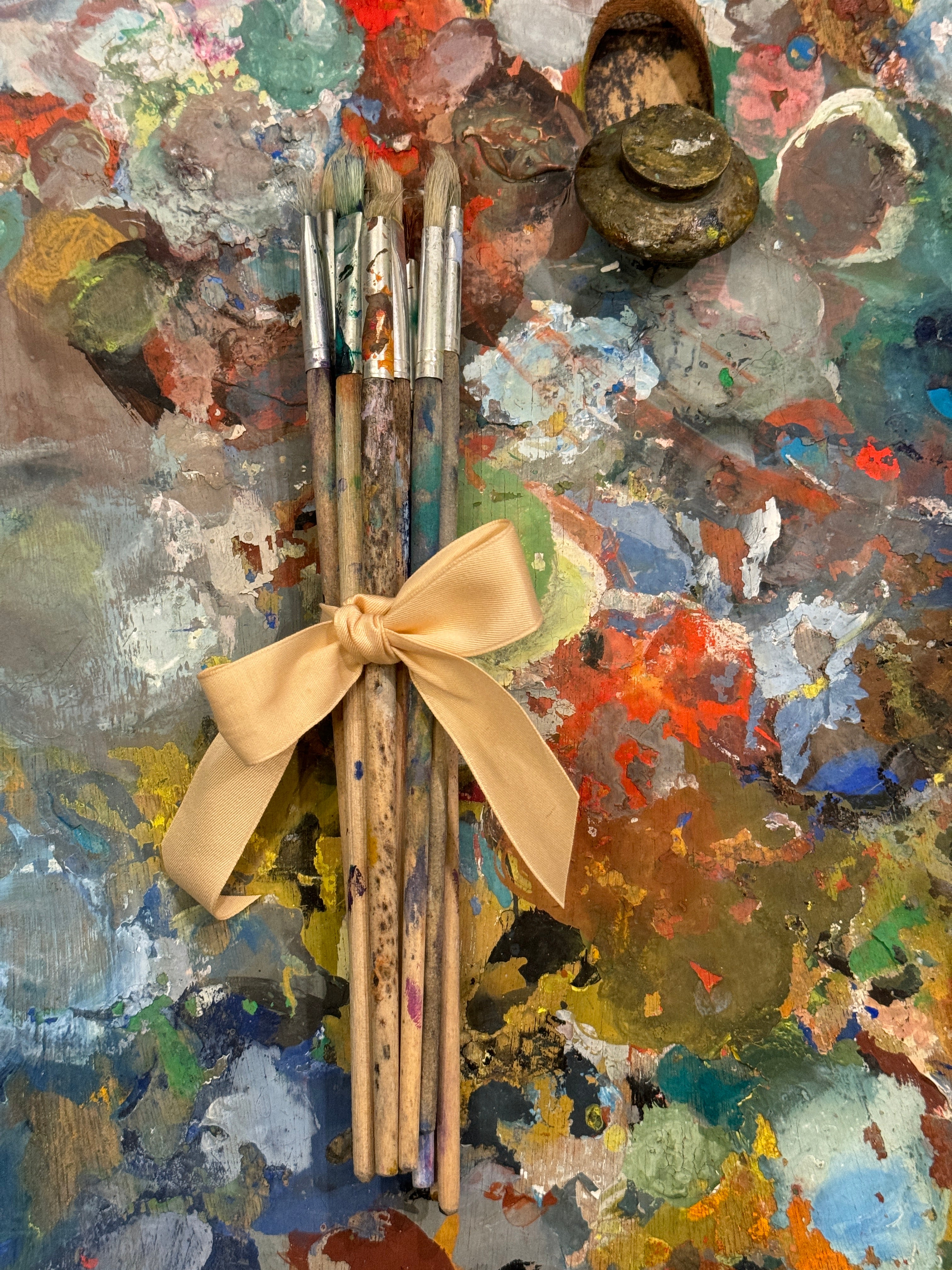 Vintage French paint brushes Set of 12
