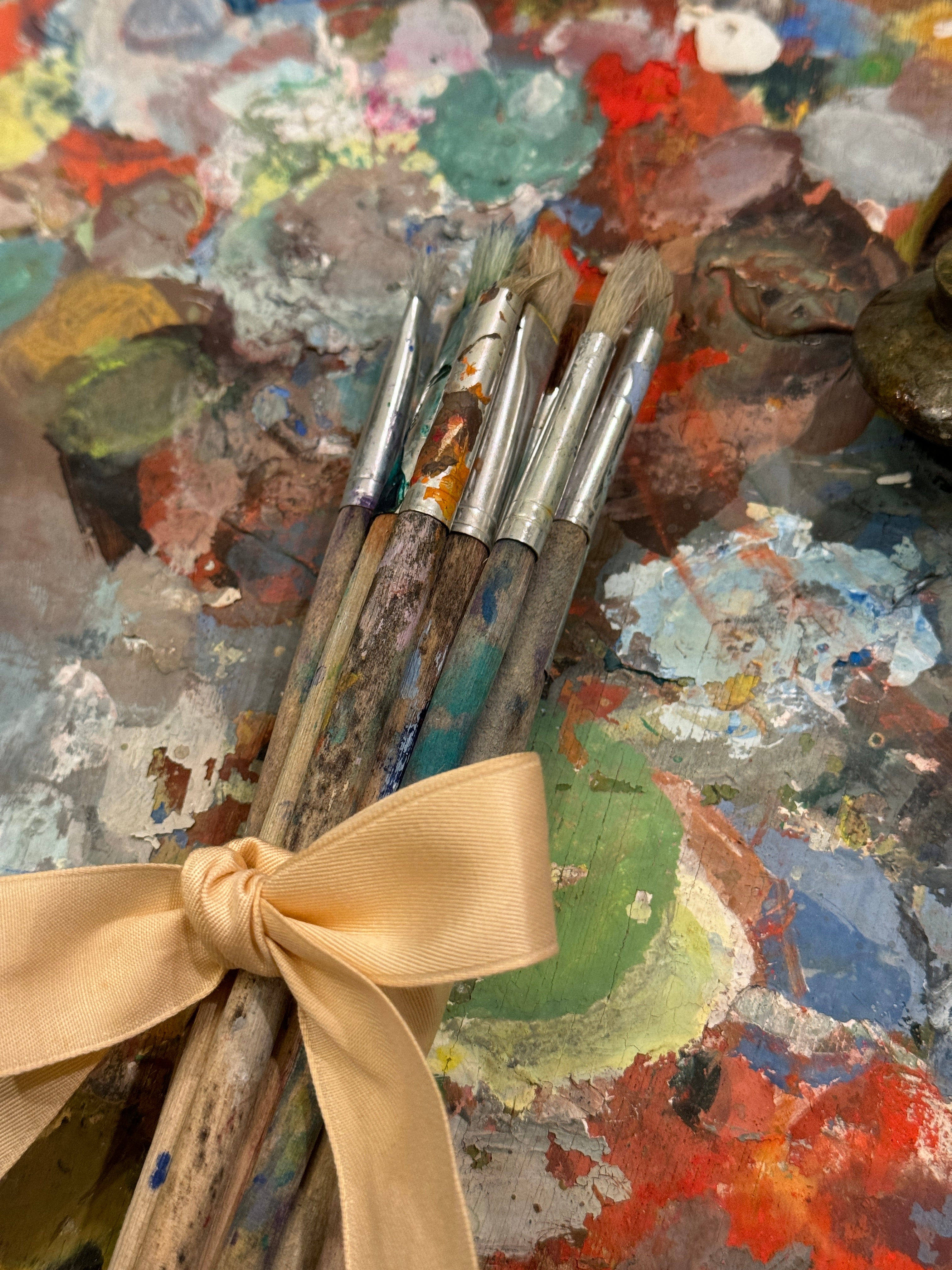 Vintage French paint brushes Set of 12