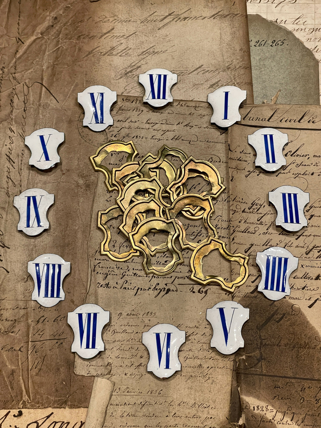 Enamel BLUE and WHITE French Enamel Numbers