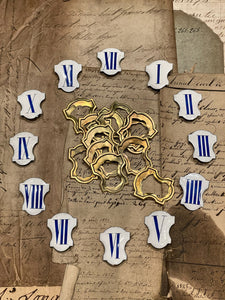 Enamel BLUE and WHITE French Enamel Numbers