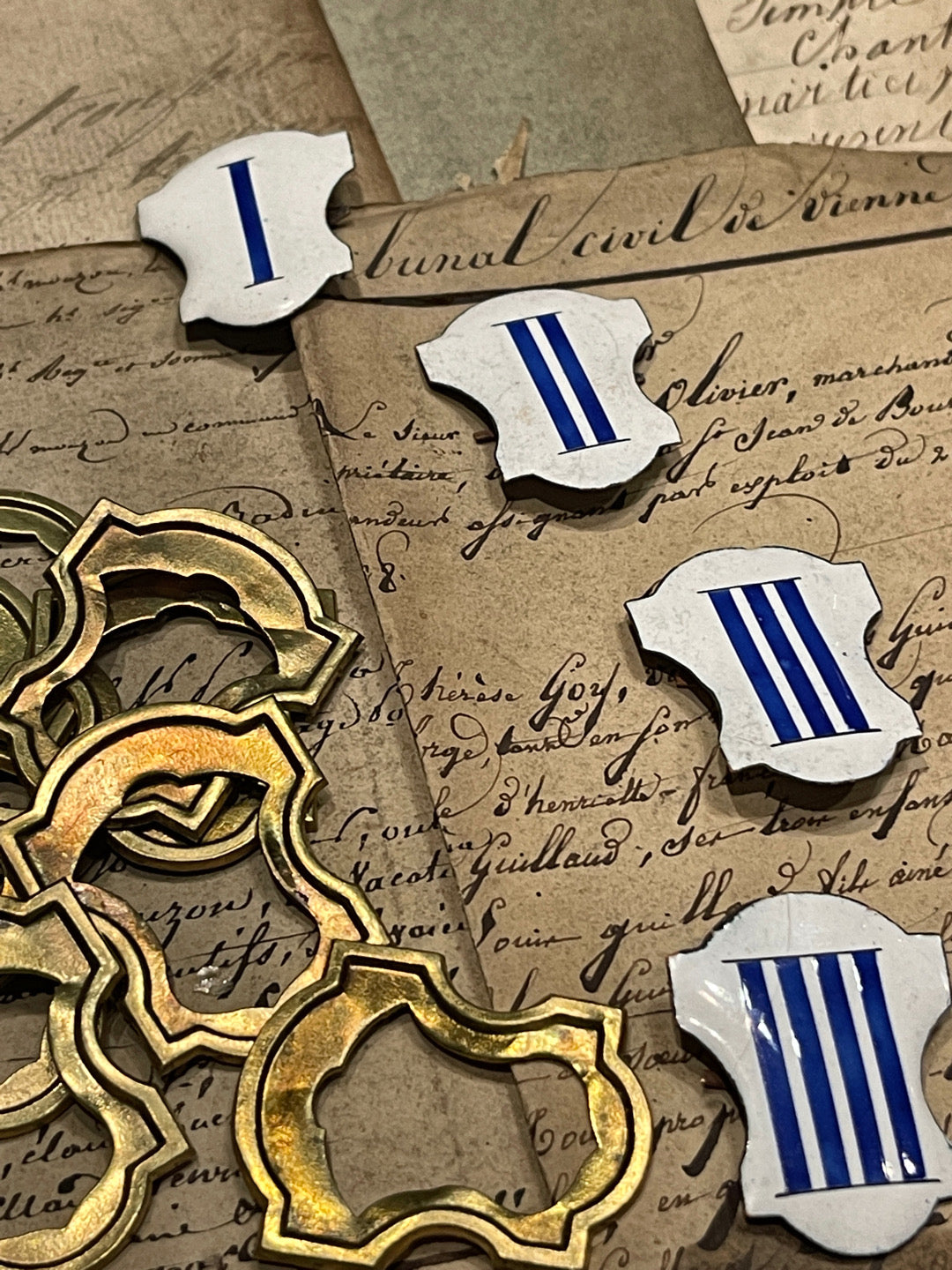 Enamel BLUE and WHITE French Enamel Numbers
