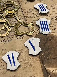 Enamel BLUE and WHITE French Enamel Numbers