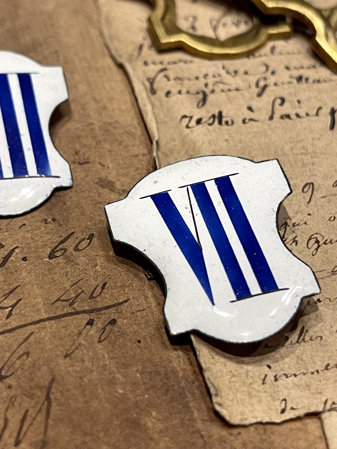 Enamel BLUE and WHITE French Enamel Numbers