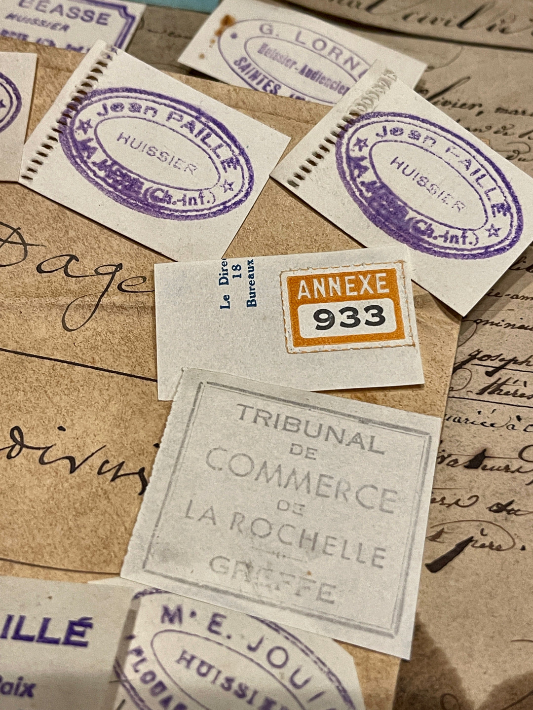 Antique French Envelope with Ephemera - 2
