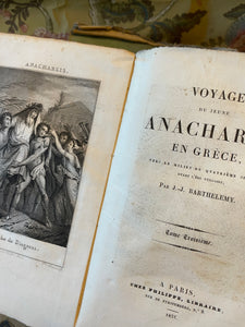 Antique French Deckled Edge Green Books