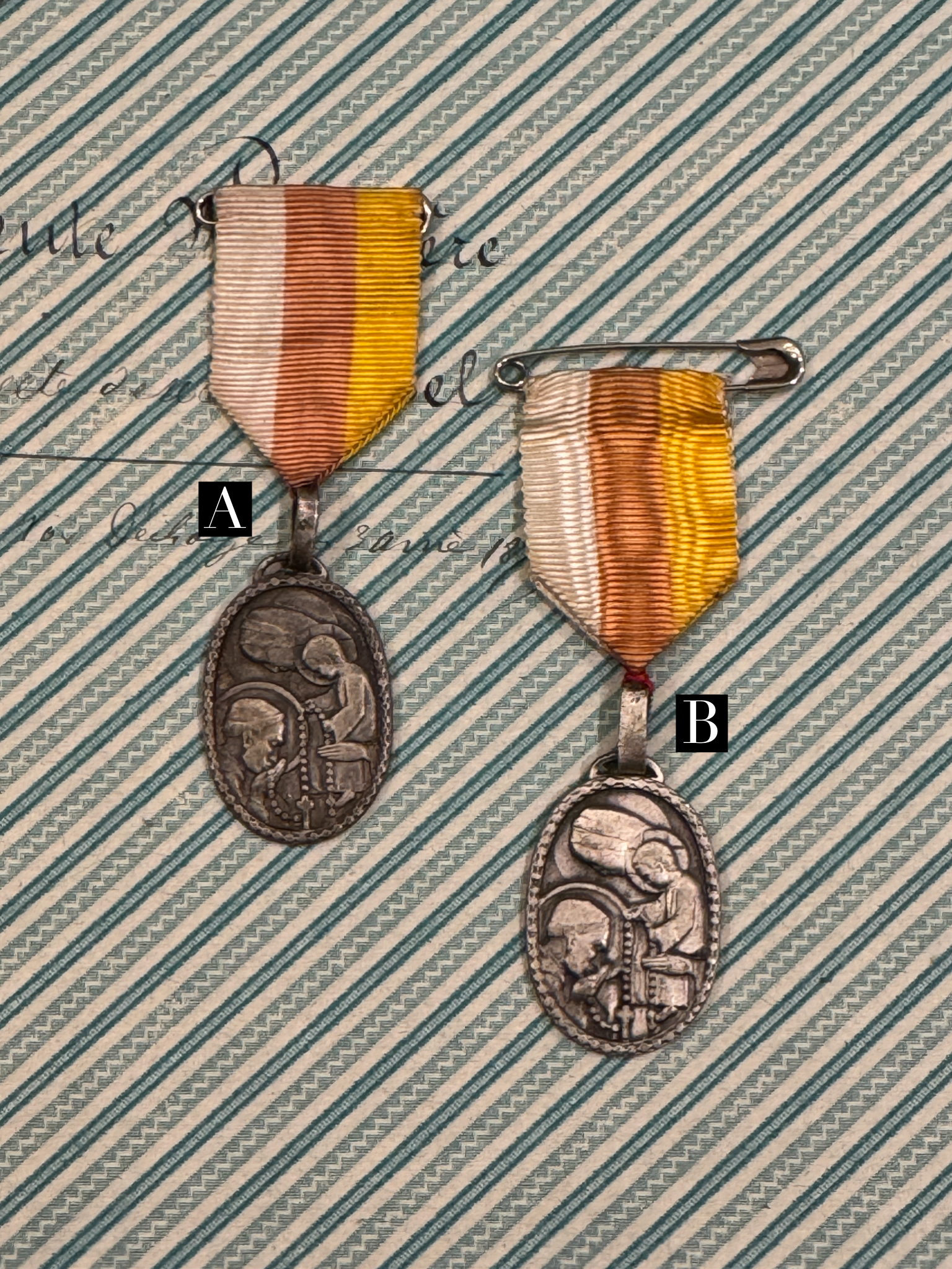 Antique French Pilgrimage of the Rosary Medal