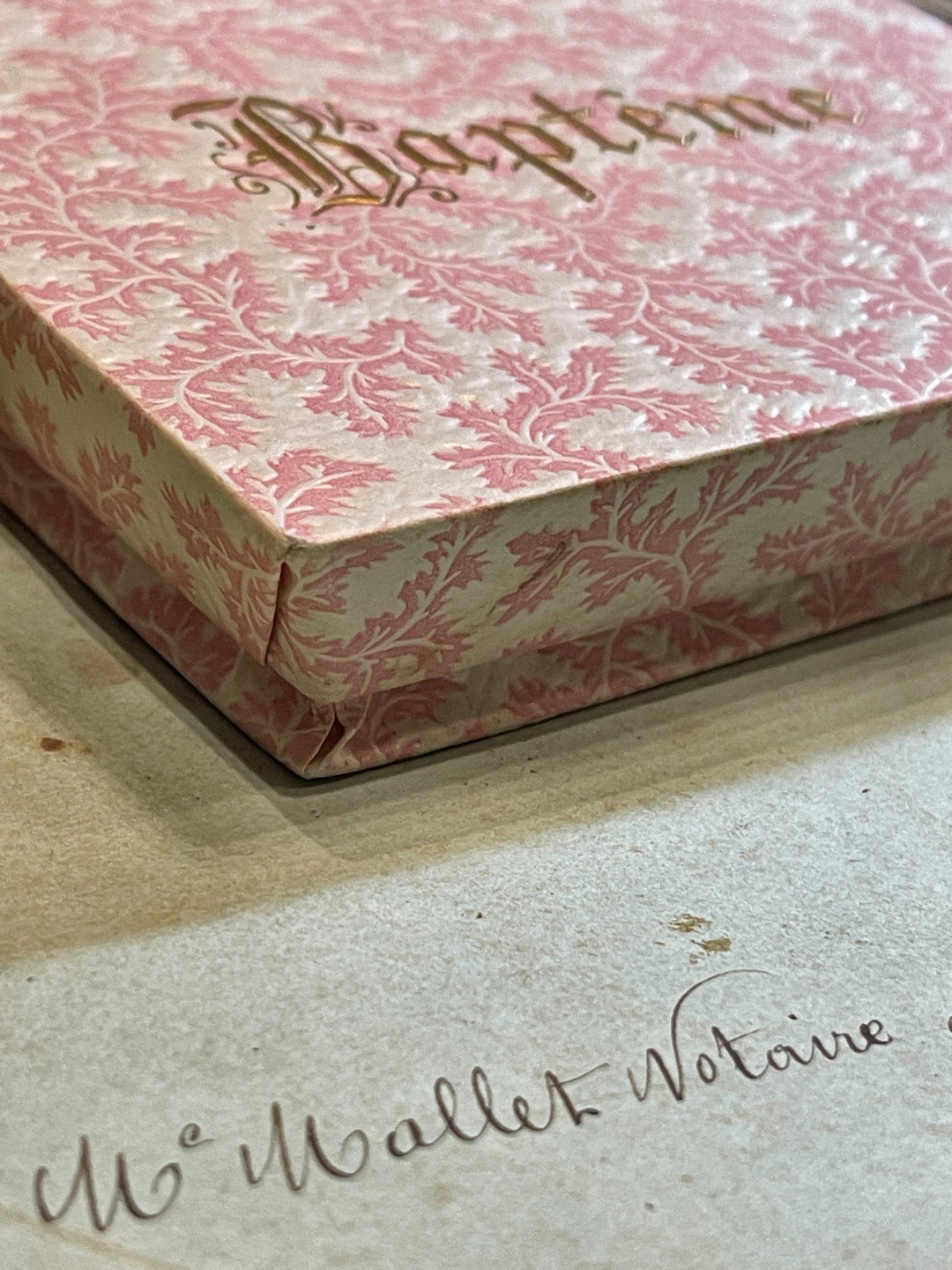 Beautiful French Vintage Baptism/Bapteme Box