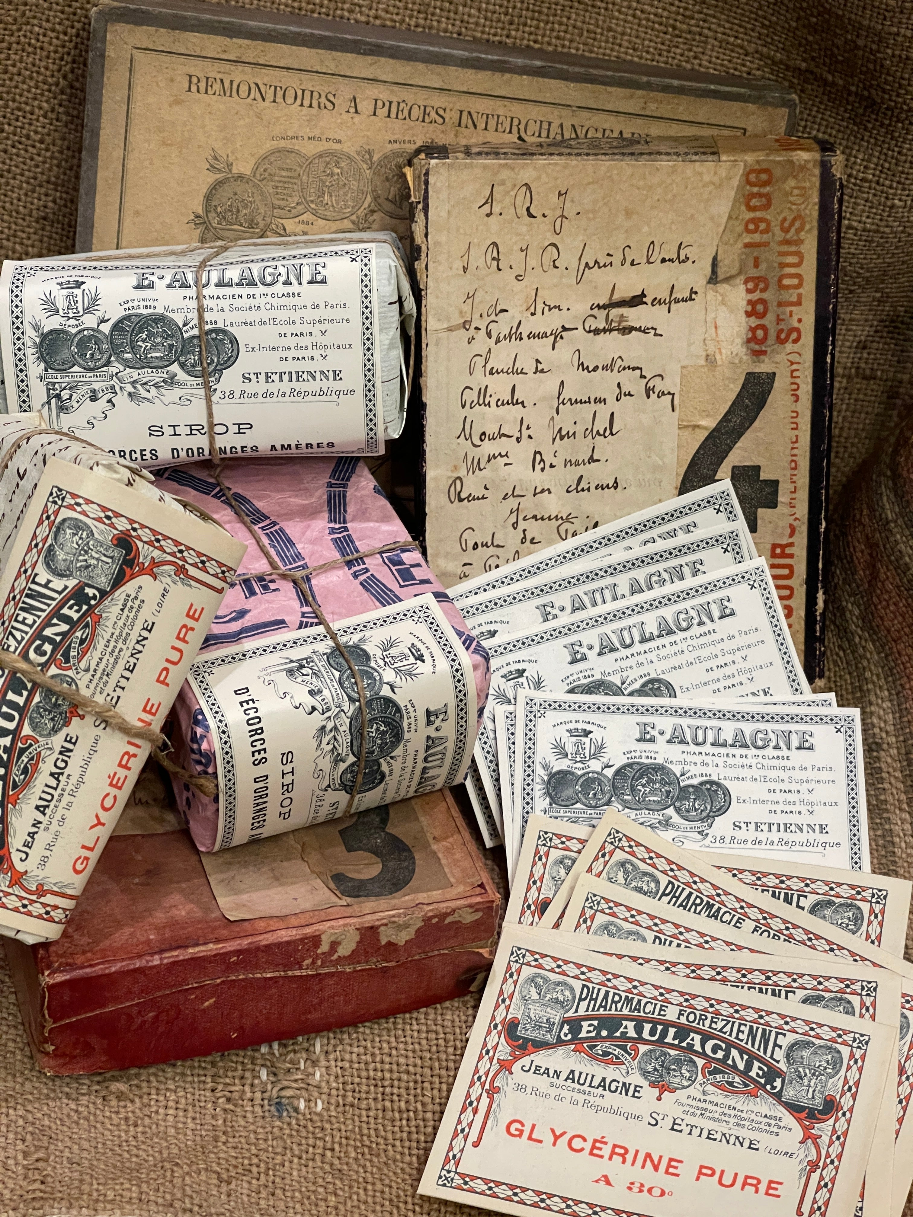 Antique French Labels in bundles of 8
