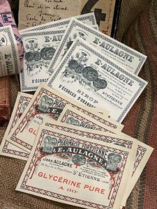 Antique French Labels in bundles of 8