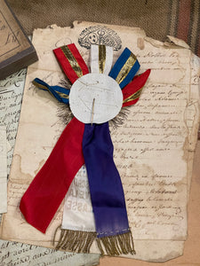 Gorgeous Red, White & Blue STAR Conscrit with Gold Trim