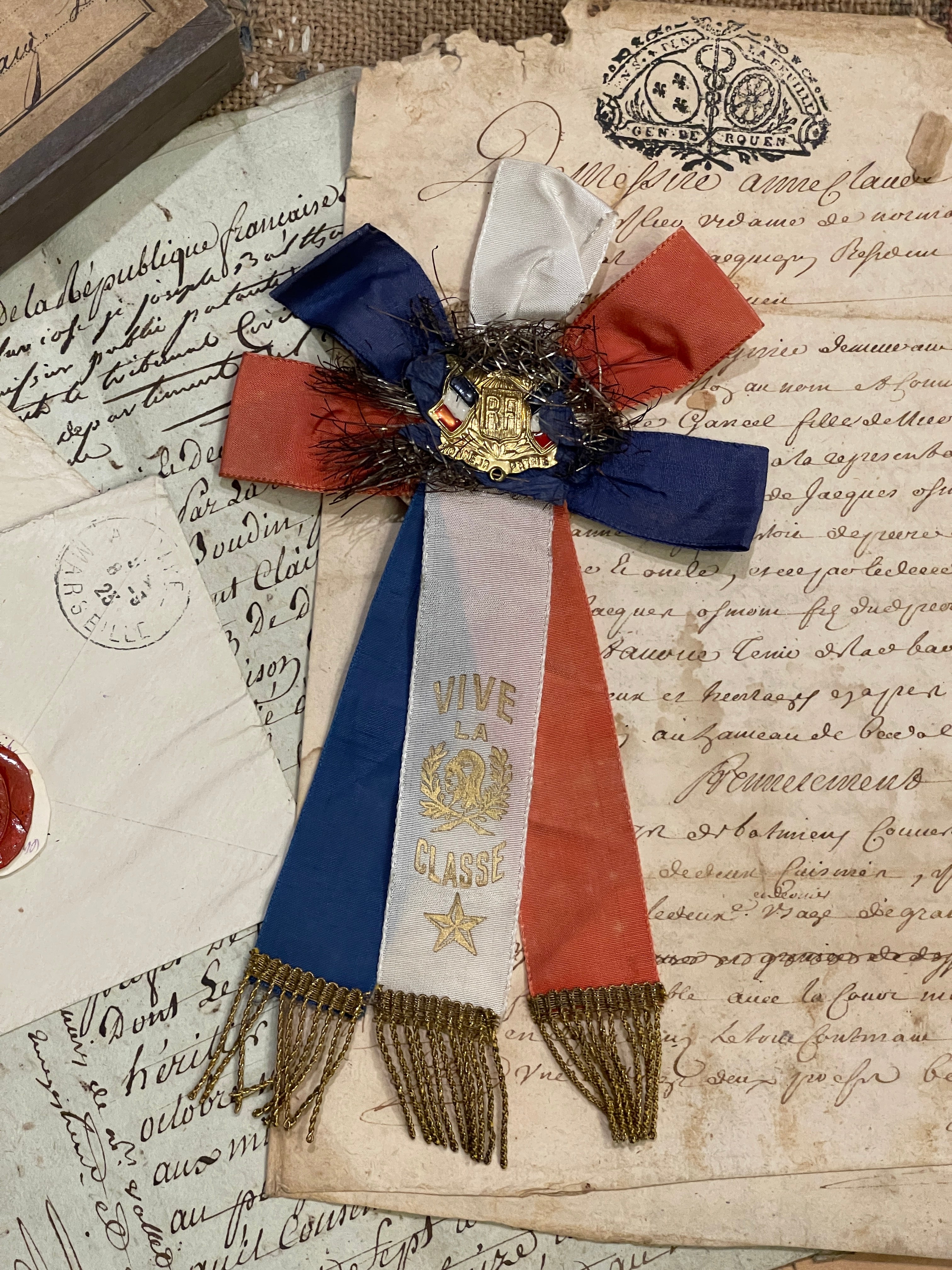 Red, White & Blue "RF" with Tinsel Trim Conscrit