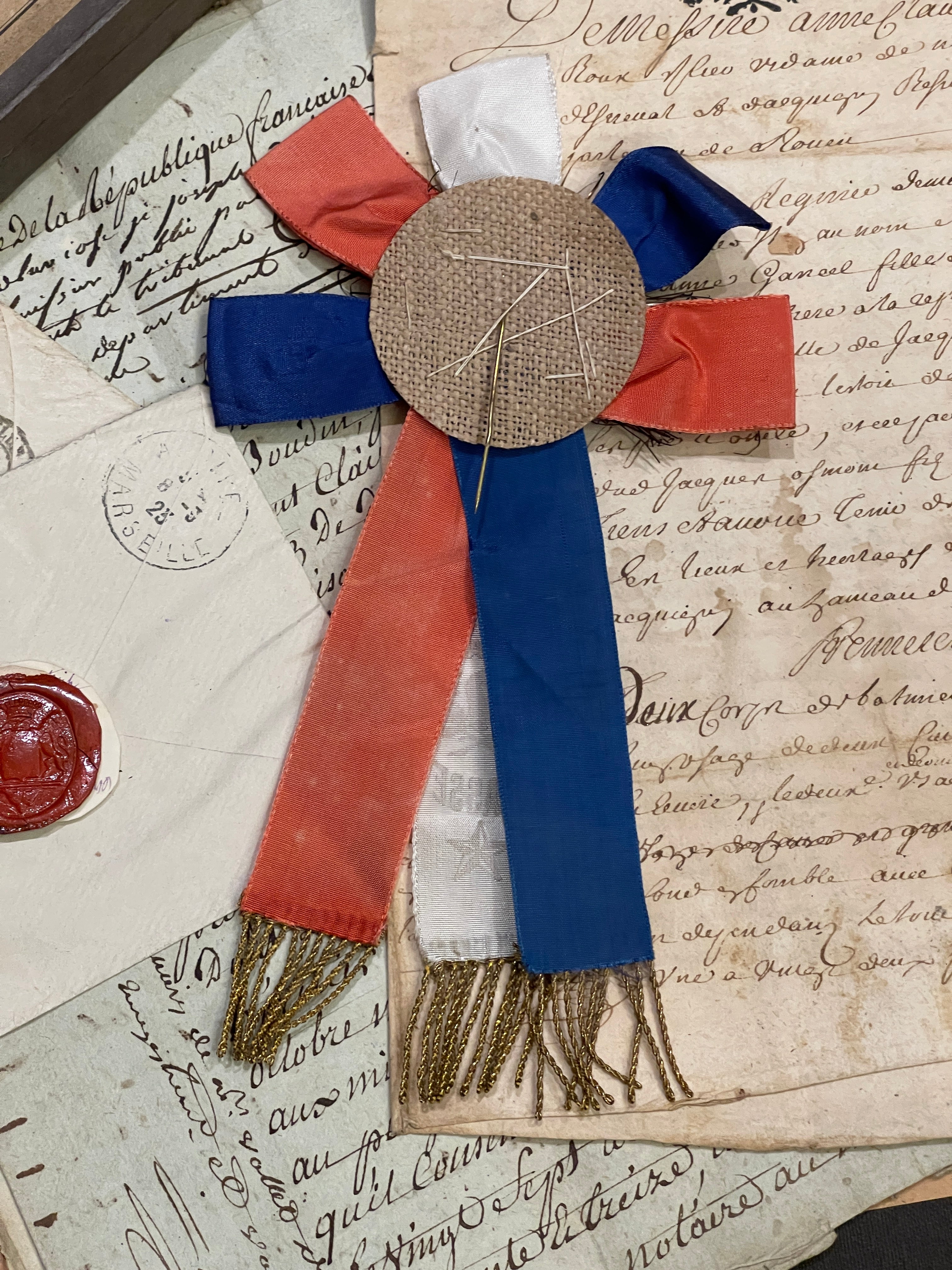 Red, White & Blue "RF" with Tinsel Trim Conscrit