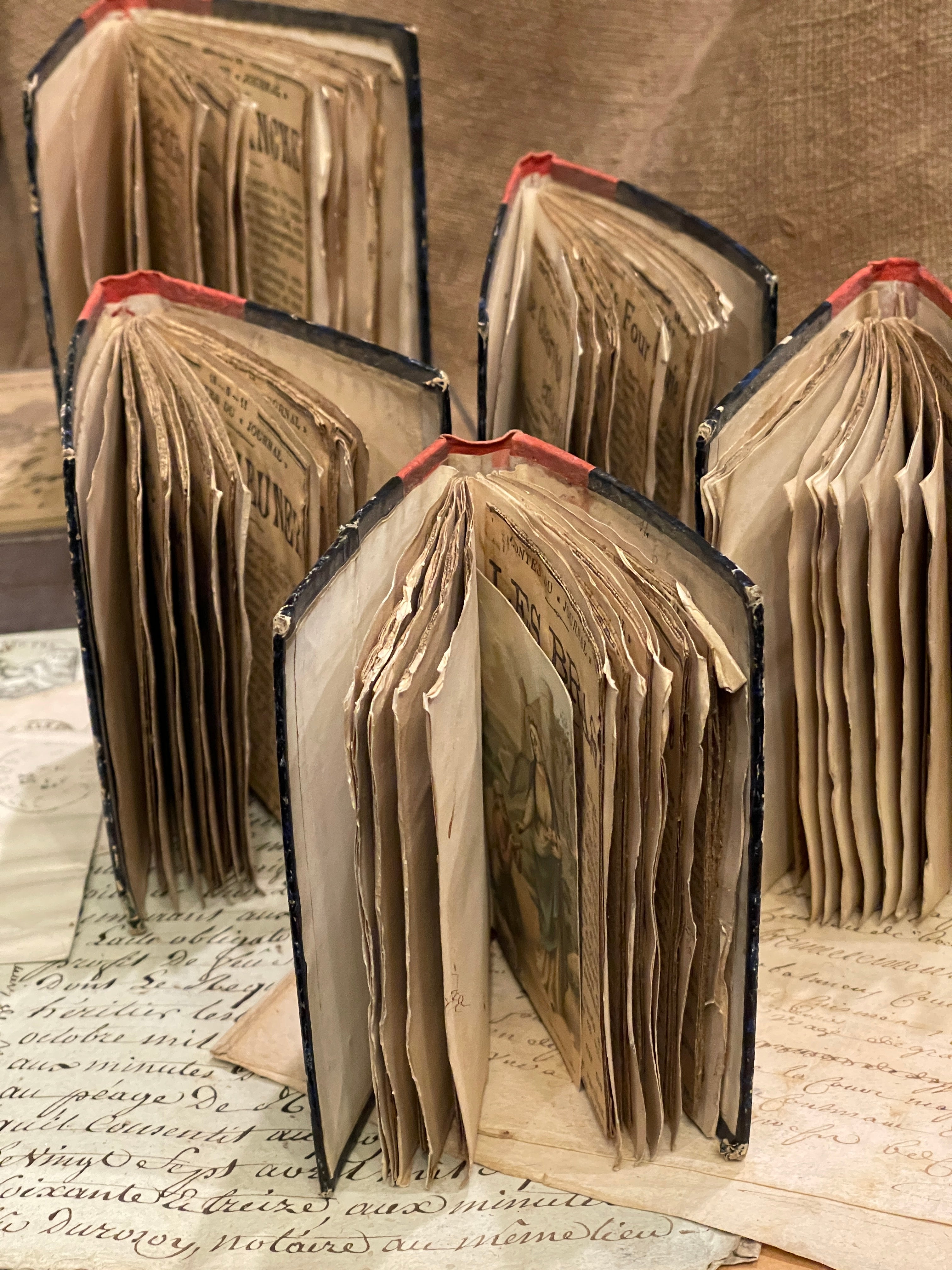 Beautiful Mini French Scrapbooks over 100 years old
