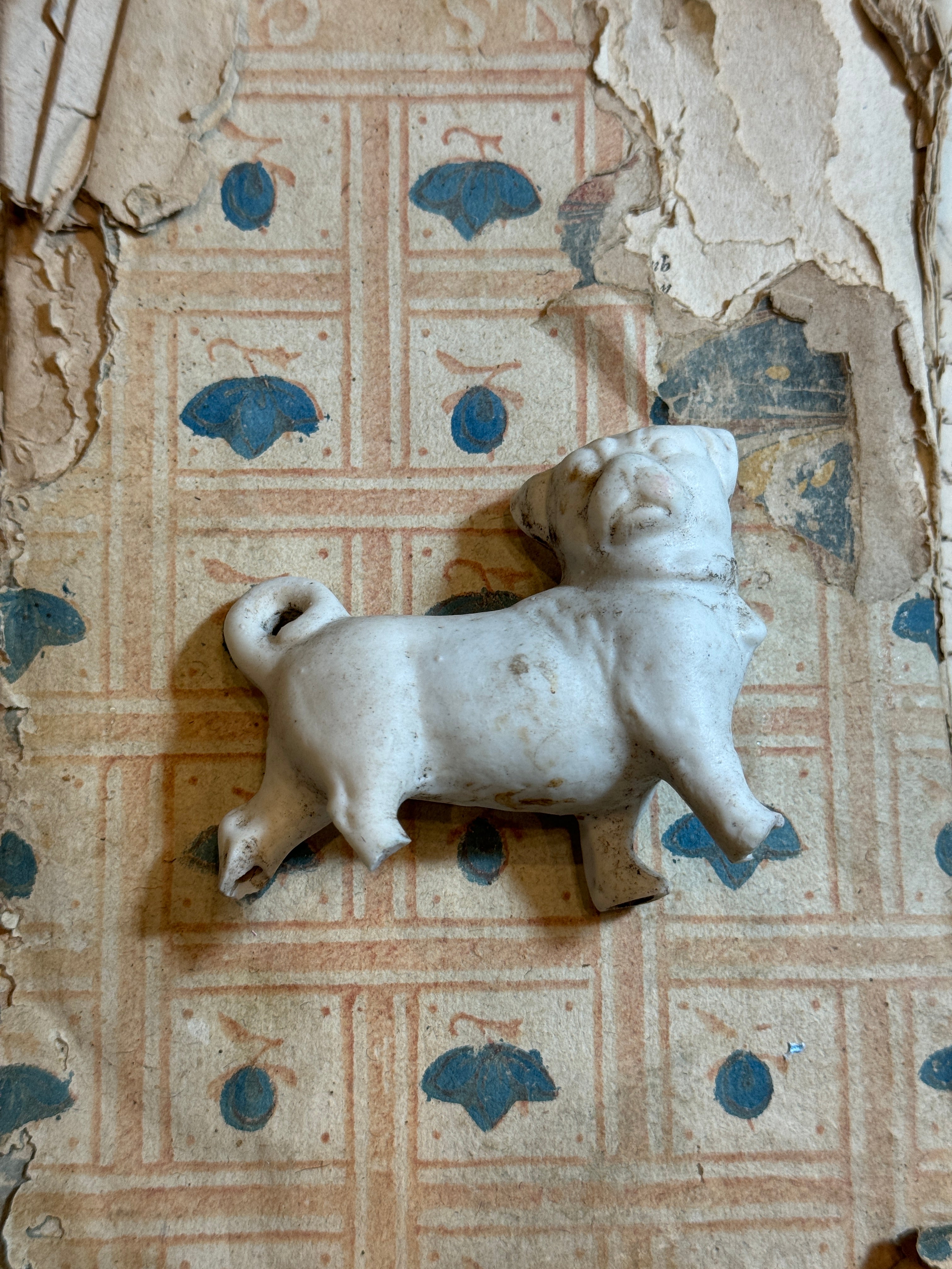 Antique German Bisque Dog