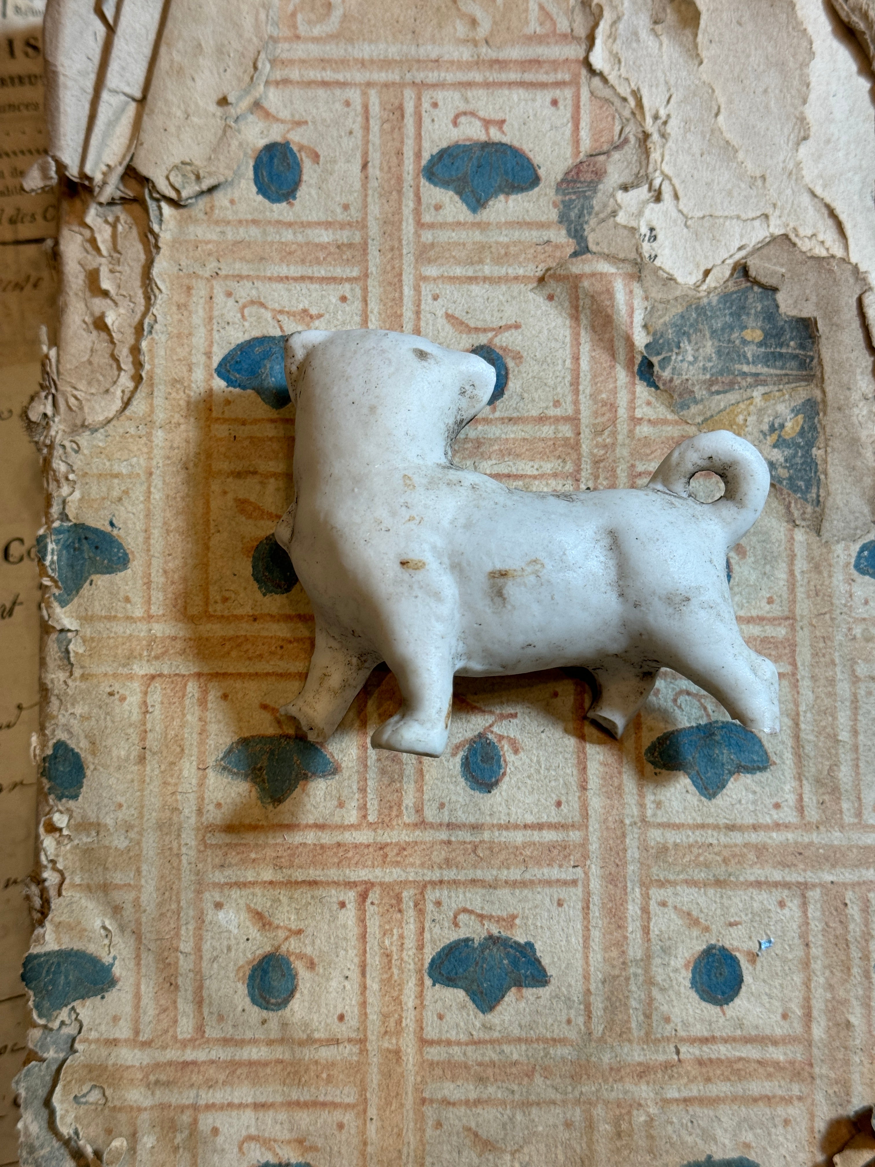 Antique German Bisque Dog
