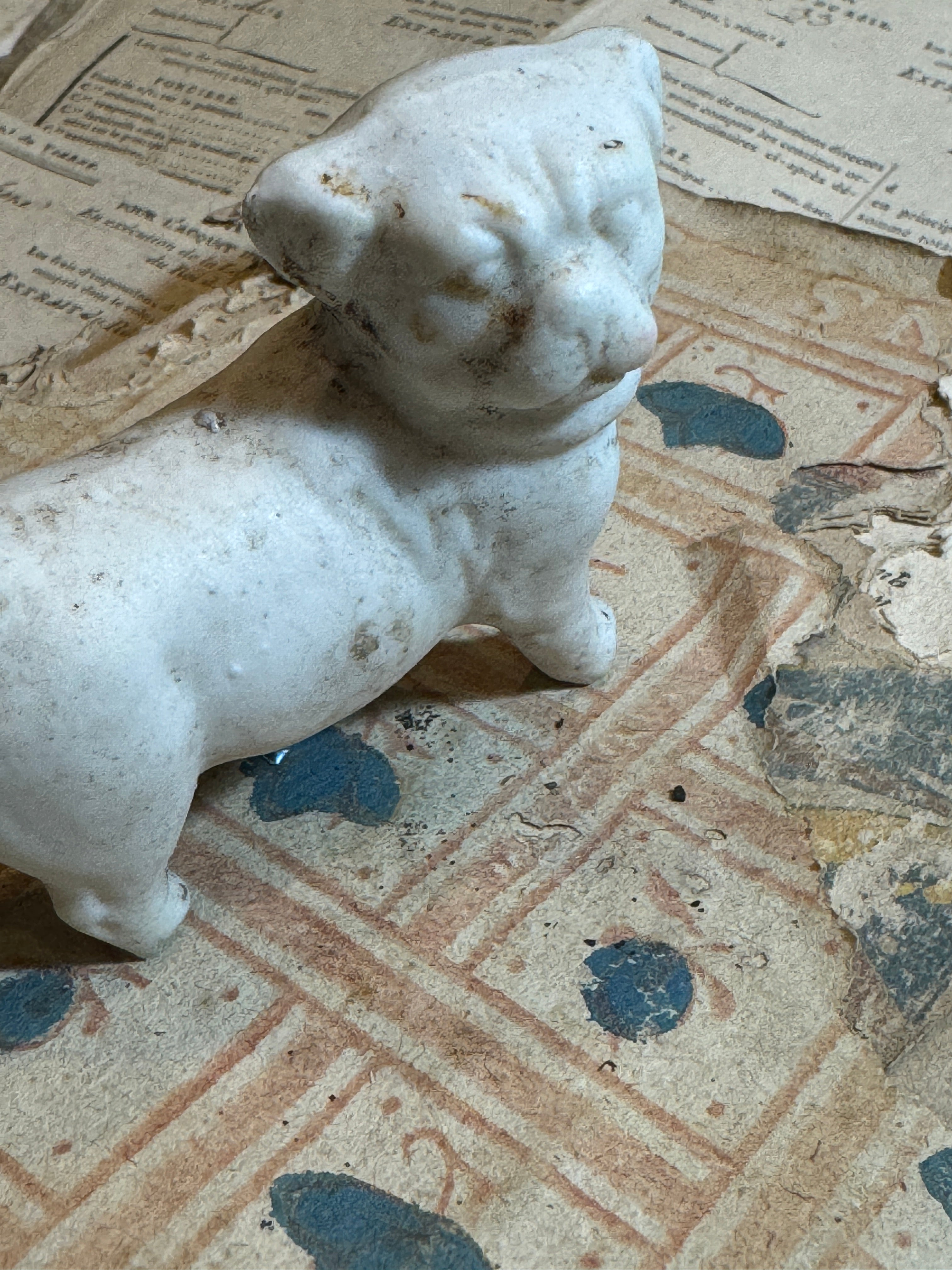 Antique German Bisque Dog