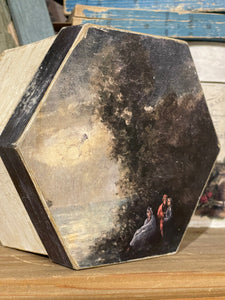 French Oil Painting Mache Boxes