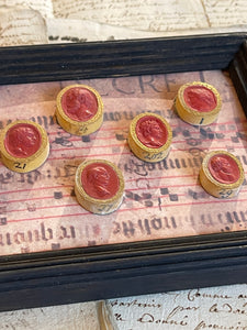 Rare Early 1800's Antique Red Sulfur Intaglios