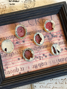 Rare Early 1800's Antique Red Sulfur Intaglios