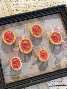 Rare Early 1800's Antique Red Sulfur Intaglios