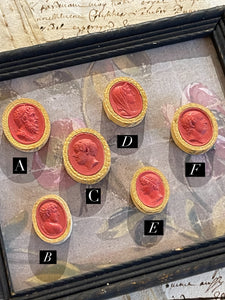 Rare Early 1800's Antique Red Sulfur Intaglios