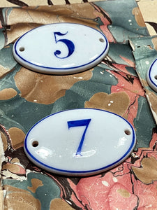 Antique Porcelain Tags/Numbers