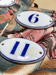 Antique Porcelain Tags/Numbers