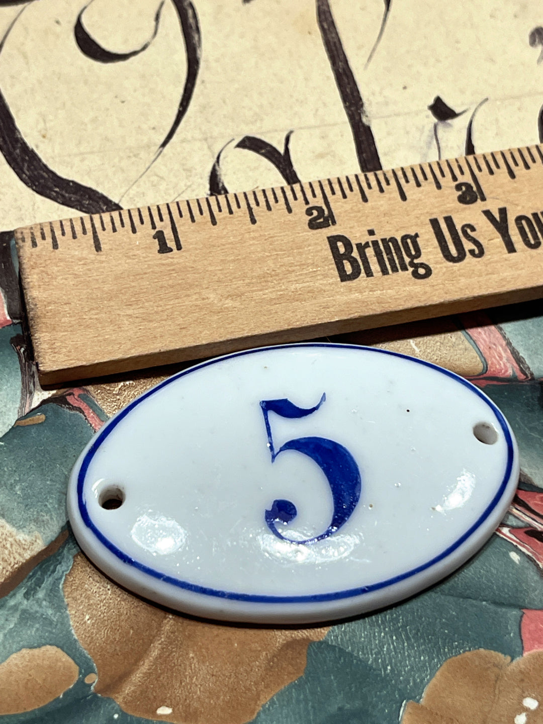 Antique Porcelain Tags/Numbers