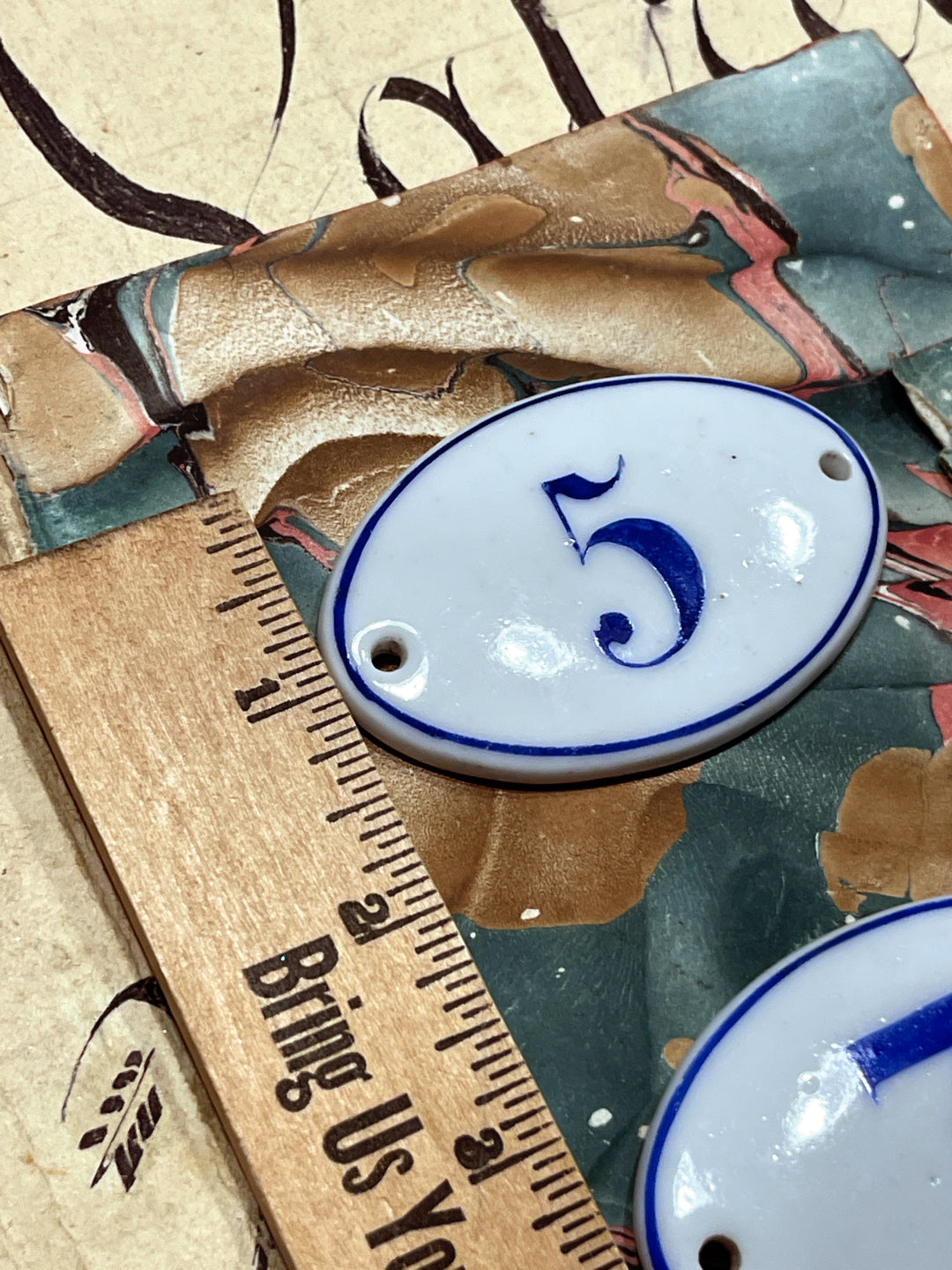 Antique Porcelain Tags/Numbers