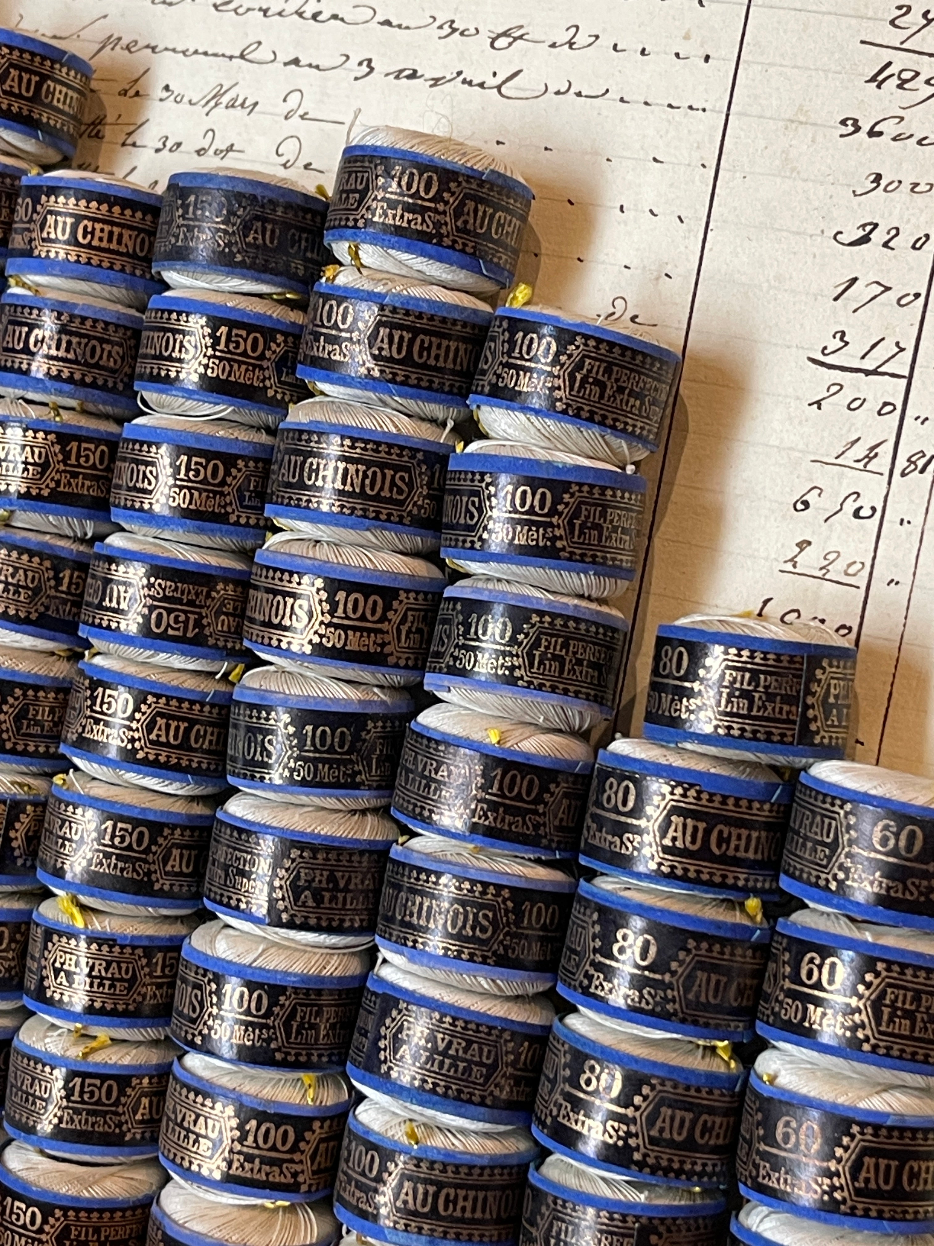 Haberdashery collection of Creamy White Linen AU CHINOIS thread