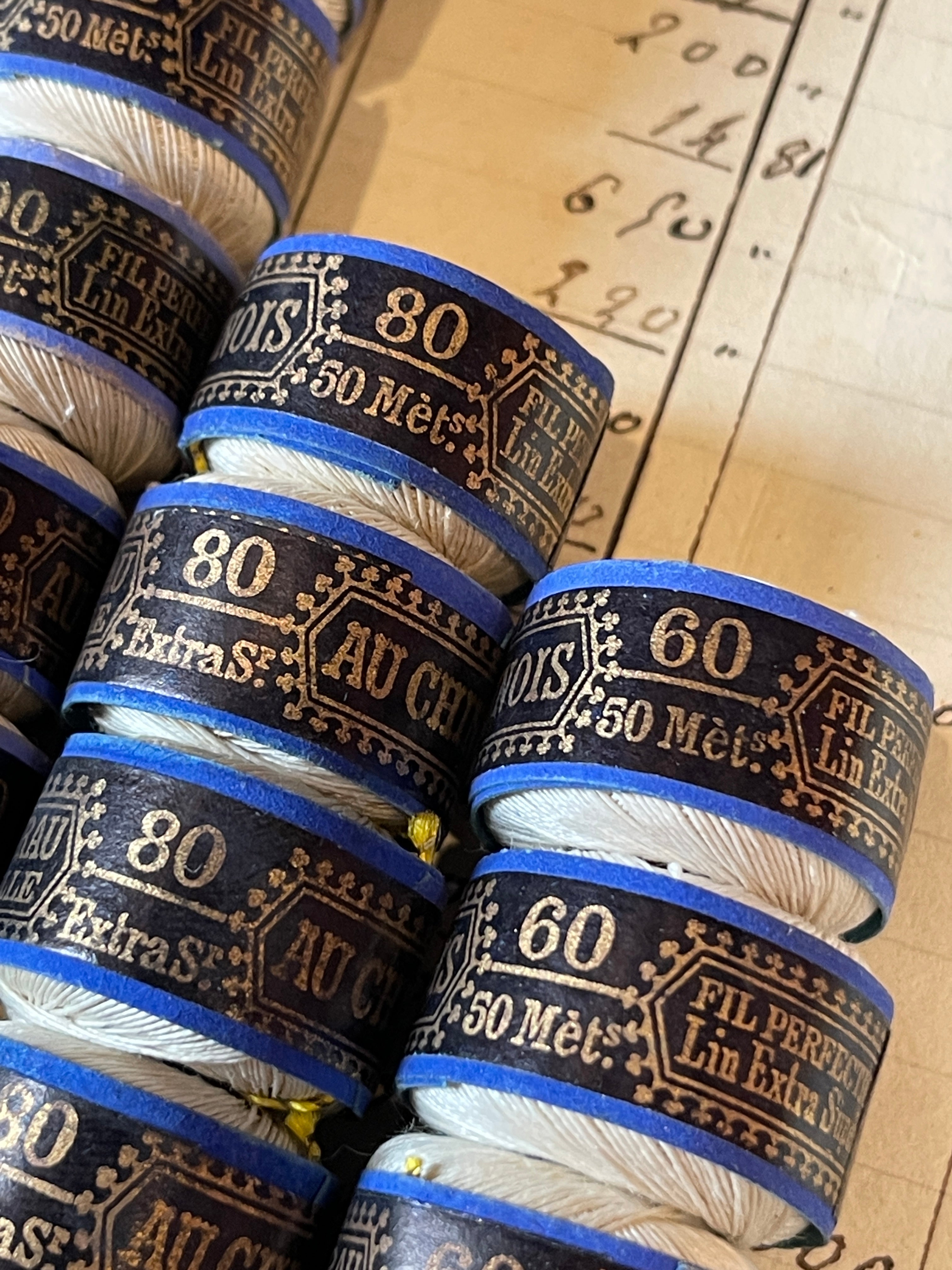 Haberdashery collection of Creamy White Linen AU CHINOIS thread
