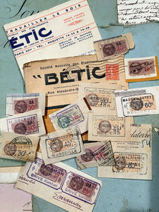 Antique French Envelope with Stamps