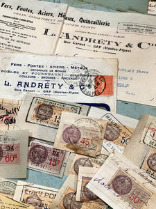 Antique French Envelope with Original Document