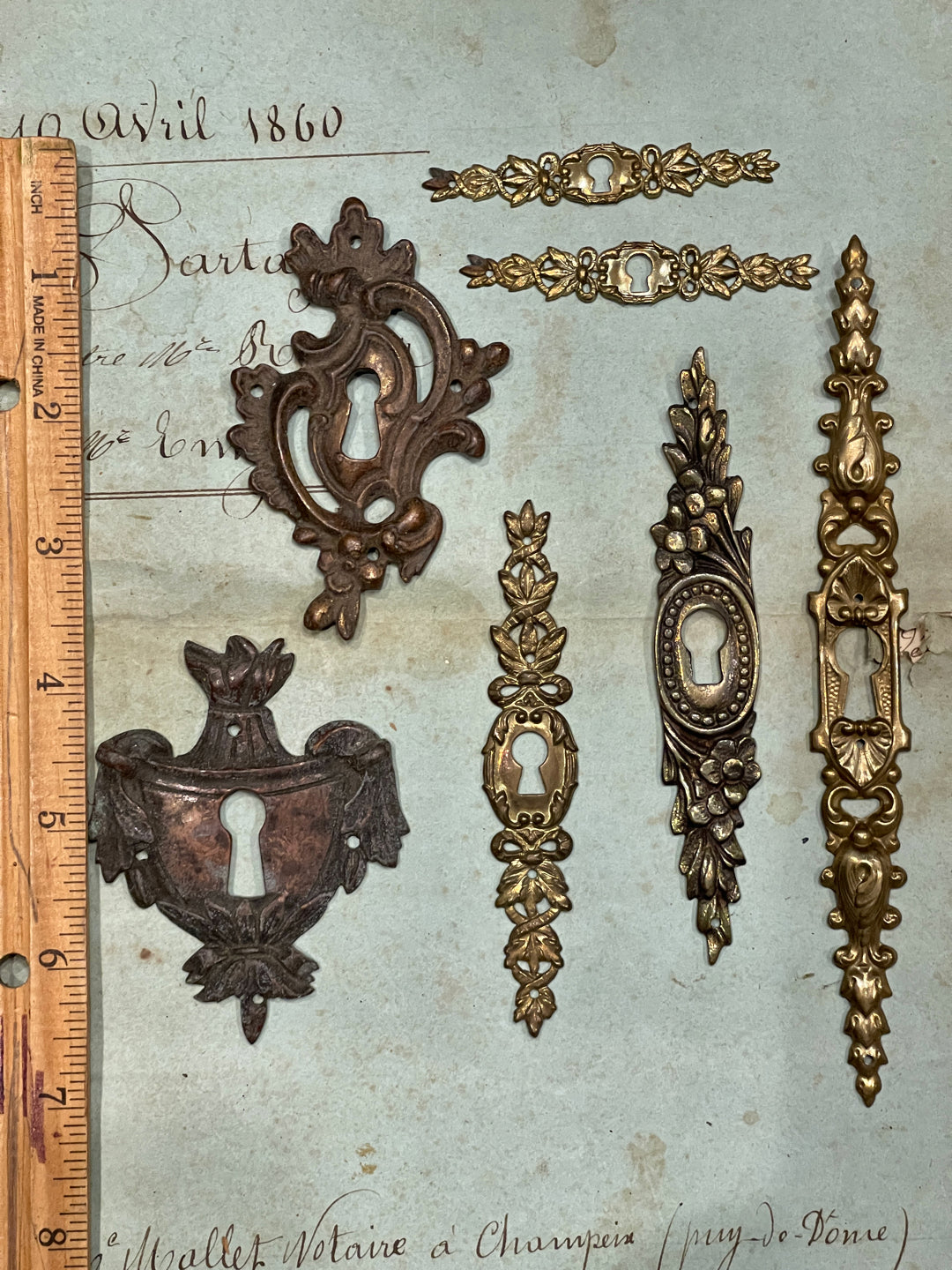 Decorative 1800's French Escutcheons