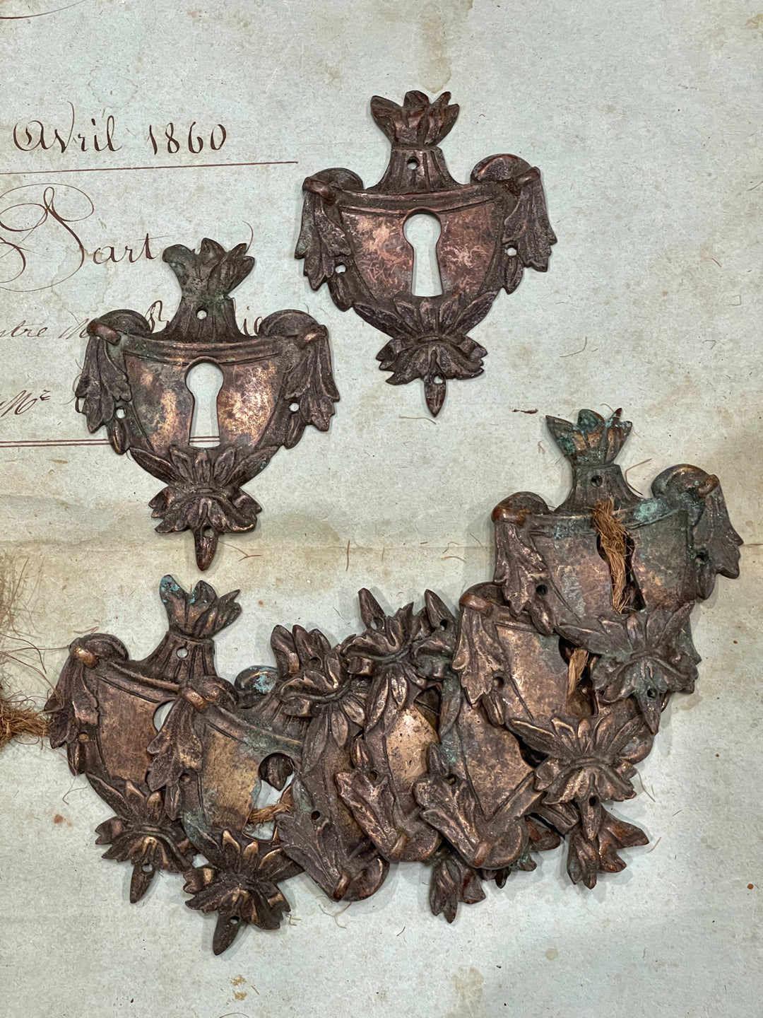 Decorative 1800's French Escutcheons