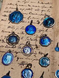 Original Vintage Blue Medals from France