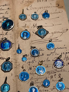 Original Vintage Blue Medals from France