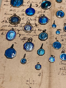 Original Vintage Blue Medals from France