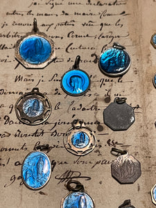 Original Vintage Blue Medals from France