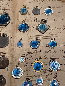 Original Vintage Blue Medals from France