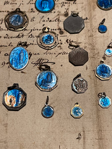 Original Vintage Blue Medals from France