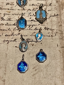 Original Vintage Blue Medals from France