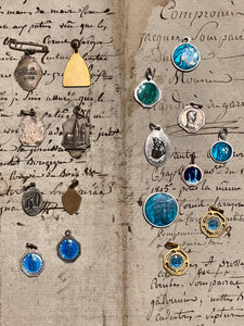 Original Vintage Blue Medals from France