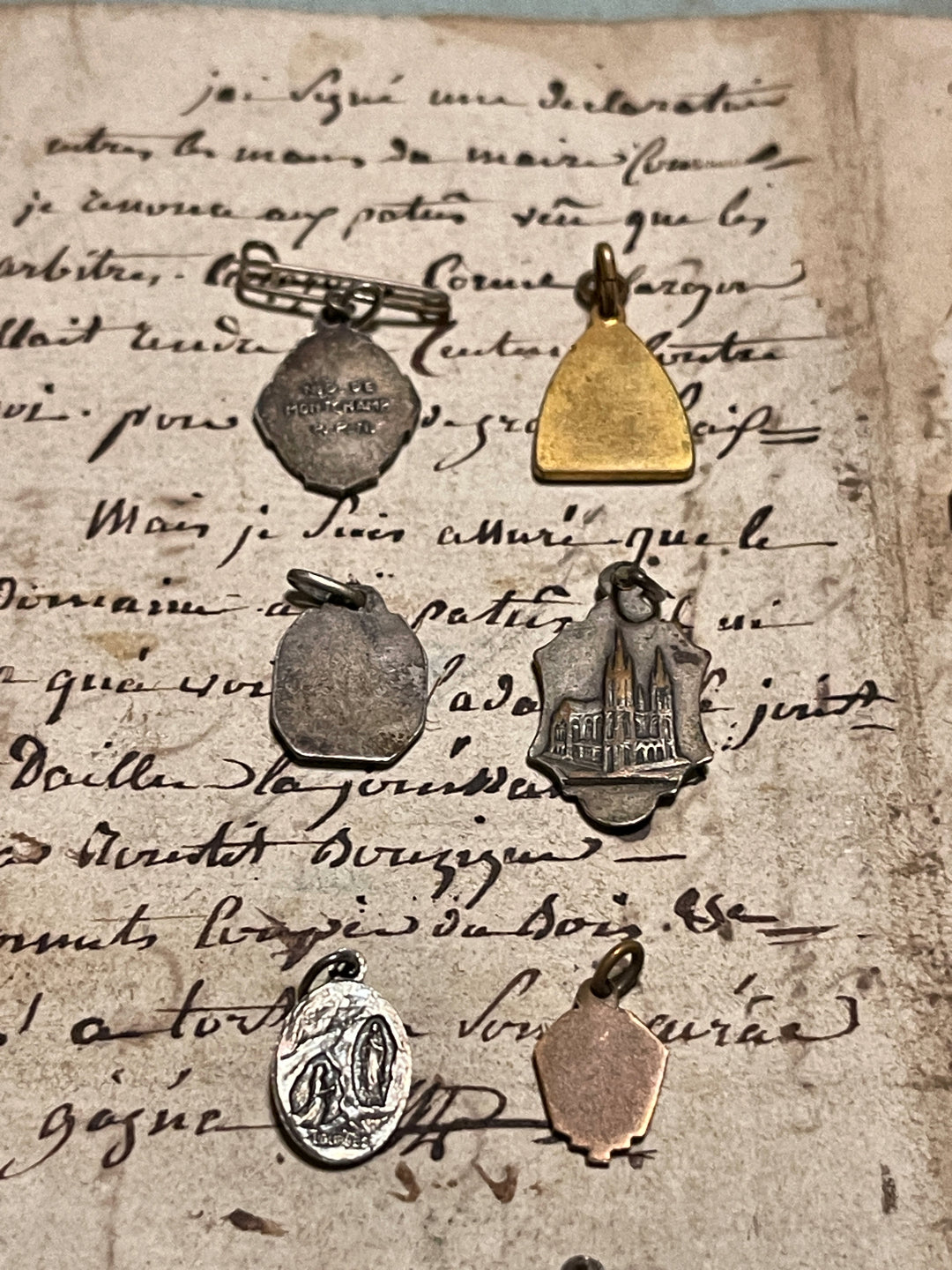 Original Vintage Blue Medals from France