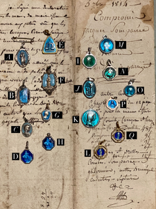 Original Vintage Blue Medals from France