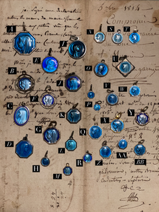 Original Vintage Blue Medals from France