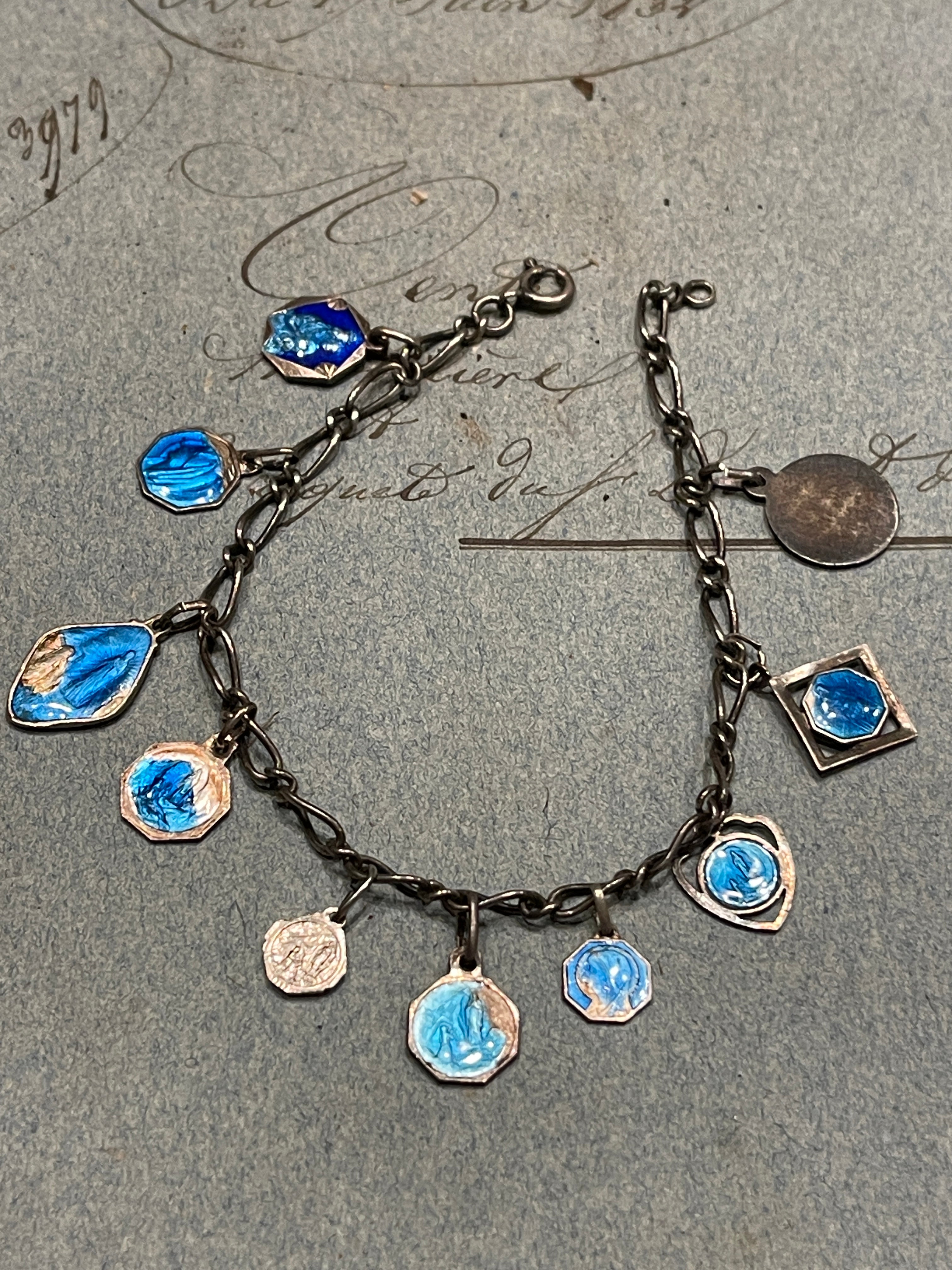 Antique French Bracelet with Medals