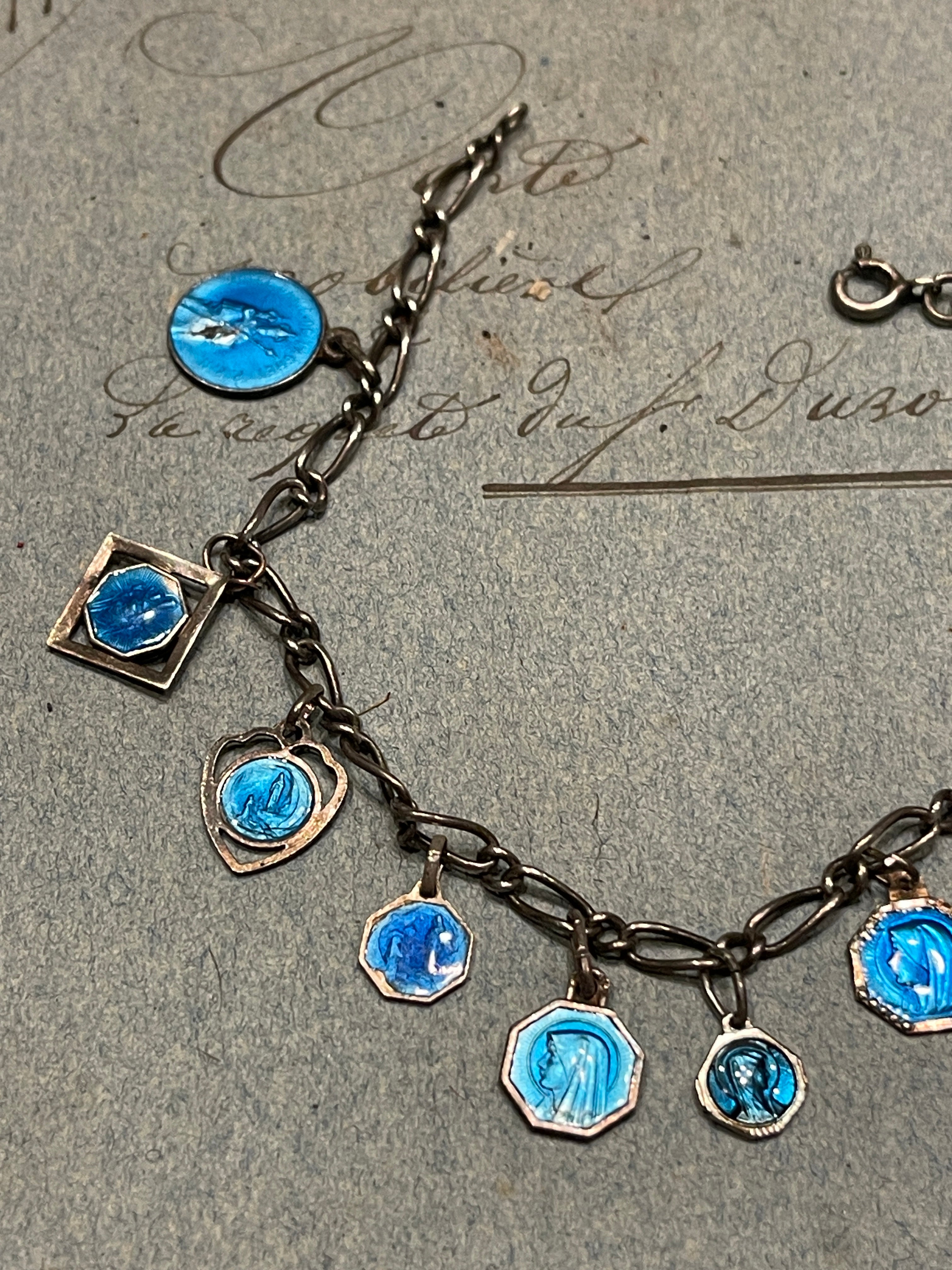 Antique French Bracelet with Medals